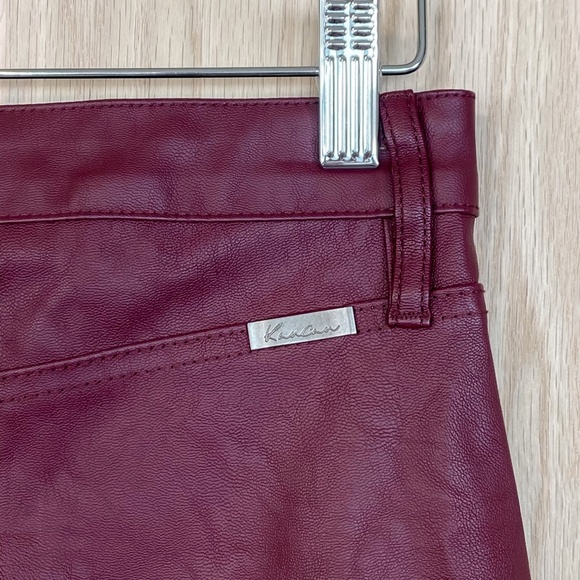 KanCan Vegan Leather High Rise Skinny Pants Zip Ankle Jeans - Picture 7 of 9
